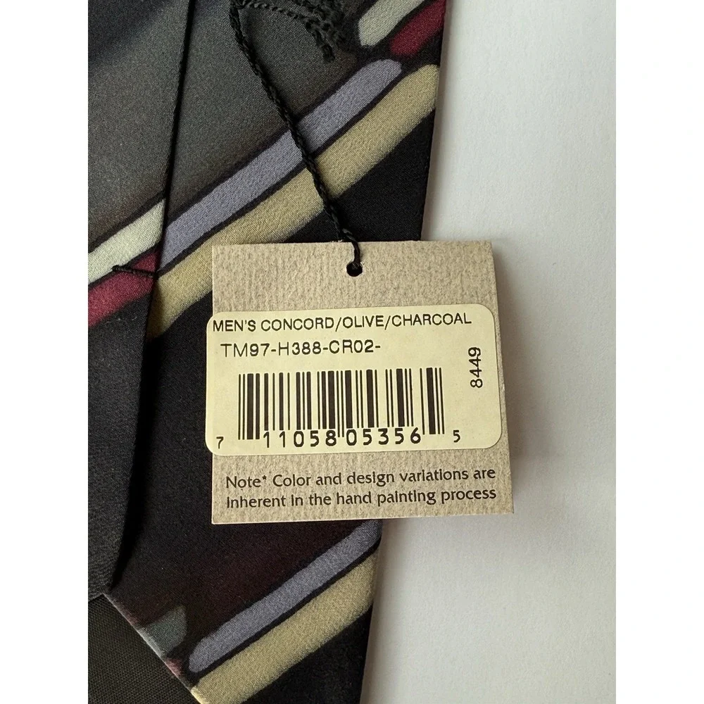Robert‎ Daskal Hand Painted Artist Signed 100% Silk Tie NEW/Pre-Owned-Lot 3-USA